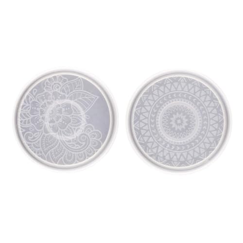 Homoyoyo 2 Stück Runde Mandala Untersetzer Silikonform für DIY Epoxidharz Flexible Transparente Gießform für Kreative Tassenmatten Langlebig und Wiederverwendbar für Bastelprojekte und Homoyoyo 2 Stück Runde Mandala Untersetzer Silikonform für DIY Epoxidharz Flexible Transparente Gießform für Kreative Tassenmatten Langlebig und Wiederverwendbar für Bastelprojekte und von Homoyoyo
