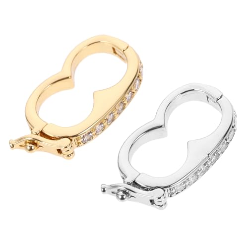 Homoyoyo 2 Stück Schmuck Mit Perlenschnalle Halsketten-enhancer-clip Nacken Halskettenverschlüsse Aus Gold Kettenverkürzer Für Halsketten Perlenkettenverschlüsse Schließe Kupfer von Homoyoyo