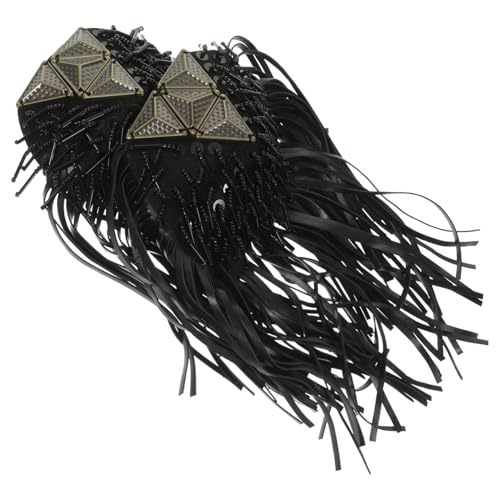 Homoyoyo 2 Stück Schulterschmuck Schulterklappen bestickt Schulterpolster Männer Quaste Schulterpolster mit Fransen Schulterbaus Epaulette für die Schulter Schulterabzeichen Schwarz Homoyoyo 2 Stück Schulterschmuck Schulterklappen bestickt Schulterpolster Männer Quaste Schulterpolster mit Fransen Schulterbaus Epaulette für die Schulter Schulterabzeichen Schwarz von Homoyoyo