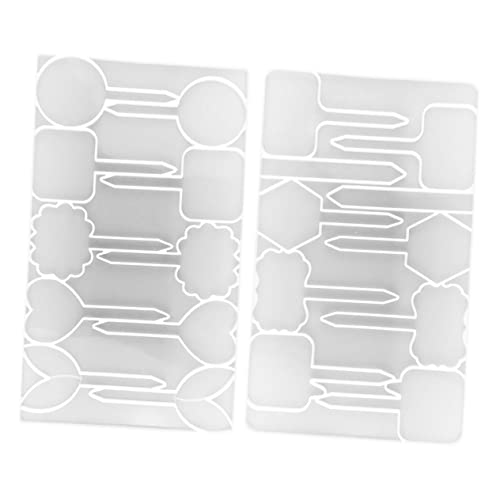 Homoyoyo 2 Stück Silikon Epoxidharz Formen DIY Pflanzenstecker Pflanzenschilder Gießform für Outdoor Gartenhandwerk mit Verzierungsmöglichkeiten Wie Glitzer Trockenblumen und Perlen von Homoyoyo