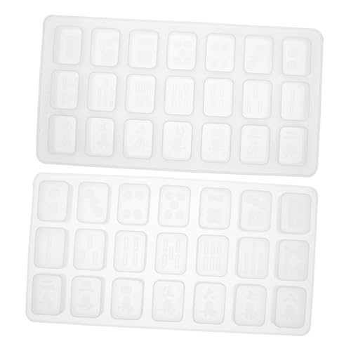 Homoyoyo 2 Stück Silikon Mahjong Formen Kreative DIY Epoxidharz Gussformen für Schmuck und Bastelprojekte Zufällige Farben für und Mahjong Zufällige Farbe Zufällige Farbe von Homoyoyo