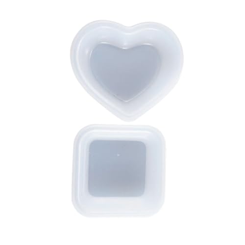 Homoyoyo 2 Stück Silikonform Herz und Rechteck Epoxidharz Gießform DIY Kreativ Silikon Tray Mold Langlebig Sicher Praktisch für Individuelle Tablettgestaltung Homoyoyo 2 Stück Silikonform Herz und Rechteck Epoxidharz Gießform DIY Kreativ Silikon Tray Mold Langlebig Sicher Praktisch für Individuelle Tablettgestaltung von Homoyoyo