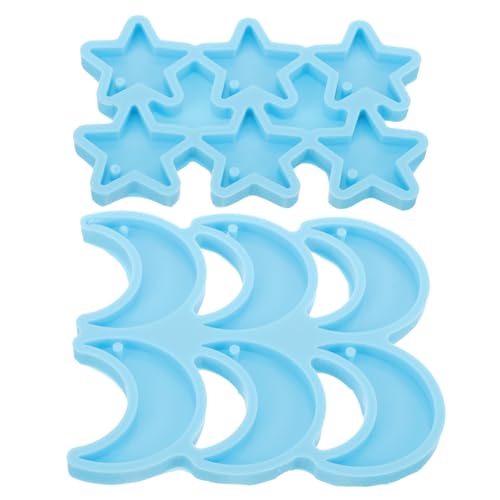 Homoyoyo 2 Stück Silikonform Stern und Mond Teilig für Epoxidharz Schmuckherstellung Flexibel Langlebig Wiederverwendbar für Ohrringe Anhänger DIY Basteln Homoyoyo 2 Stück Silikonform Stern und Mond Teilig für Epoxidharz Schmuckherstellung Flexibel Langlebig Wiederverwendbar für Ohrringe Anhänger DIY Basteln von Homoyoyo