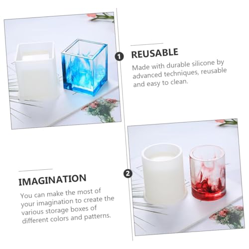 Homoyoyo 2 Stück Silikonform Stifthalter DIY Epoxidharz Gießform Langlebig Wiederverwendbar Präziser Spiegel Glanz für Stifte Schmuck Aufbewahrung Kreativgestaltung Homoyoyo 2 Stück Silikonform Stifthalter DIY Epoxidharz Gießform Langlebig Wiederverwendbar Präziser Spiegel Glanz für Stifte Schmuck Aufbewahrung Kreativgestaltung von Homoyoyo
