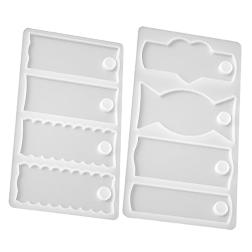 Homoyoyo 2 Stück Silikonform für Namensschild Anhänger Gießform DIY Tag Making Langlebig Stilvoll Praktisch für Epoxidharz Schmuck Herstellung Zubehör von Homoyoyo
