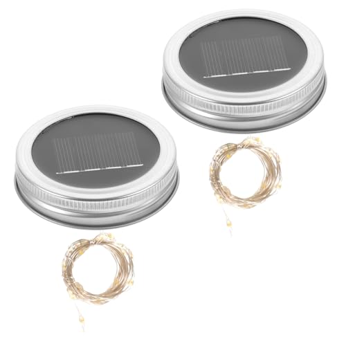Homoyoyo 2 Stück Solar Jar Deckel Lichterkette Dekorative Lampe für Garten und Außenbereich Warmweiß Kreative Flaschenlichter für Stimmungsvolle Abende Homoyoyo 2 Stück Solar Jar Deckel Lichterkette Dekorative Lampe für Garten und Außenbereich Warmweiß Kreative Flaschenlichter für Stimmungsvolle Abende von Homoyoyo
