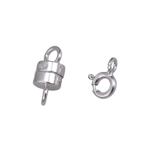 Homoyoyo 2 Stück Sterling Silber Magnetverschluss Langlebiger Schmuckverschluss mit Starkem Halt Geeignet für Halsketten Armbänder Fußkettchen DIY Schmuckherstellung Handgefertigte Homoyoyo 2 Stück Sterling Silber Magnetverschluss Langlebiger Schmuckverschluss mit Starkem Halt Geeignet für Halsketten Armbänder Fußkettchen DIY Schmuckherstellung Handgefertigte von Homoyoyo