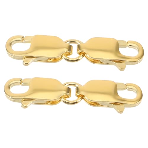 Homoyoyo 2 Stück Teiliges Doppelte Goldfarbene Lobster Verschlüsse aus Schmuckherstellung Robuste Hummer Karabiner für Halsketten Armbänder DIY Zubehör Homoyoyo 2 Stück Teiliges Doppelte Goldfarbene Lobster Verschlüsse aus Schmuckherstellung Robuste Hummer Karabiner für Halsketten Armbänder DIY Zubehör von Homoyoyo
