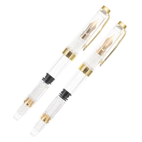Homoyoyo 2 Stück Teiliges Füllfederhalter mit Kolbenfüllung Transparente Metallkonstruktion Feine und Hartmetall feder Geeignet für Schüler Kalligraphie training und Japanische Homoyoyo 2 Stück Teiliges Füllfederhalter mit Kolbenfüllung Transparente Metallkonstruktion Feine und Hartmetall feder Geeignet für Schüler Kalligraphie training und Japanische von Homoyoyo