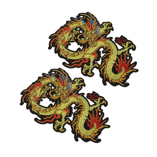 Homoyoyo 2 Stück Teiliges Gesticktes Drachen motiv Patch zum Aufbügeln oder Annähen Vielseitige Kleidung Dekoration für Jacken Taschen Hüte Reparierende Langlebige Stoffapplikation Homoyoyo 2 Stück Teiliges Gesticktes Drachen motiv Patch zum Aufbügeln oder Annähen Vielseitige Kleidung Dekoration für Jacken Taschen Hüte Reparierende Langlebige Stoffapplikation von Homoyoyo