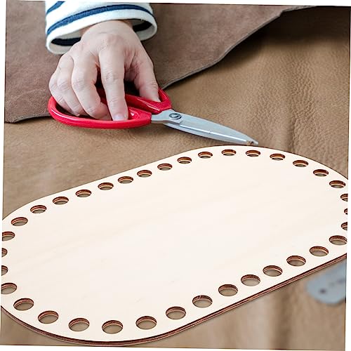 Homoyoyo 2 Stück Teiliges Holz Korbböden mit Vorgebohrten Löchern Stabile DIY Häkelkorb Bodengrundlage für Handarbeit für Anfänger und Kreative Korbflechter von Homoyoyo