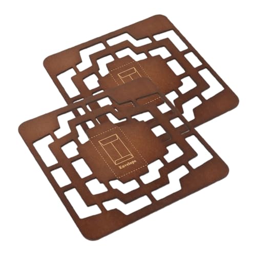 Homoyoyo 2 Stück Teiliges Holz Umschlag Schablonen Vintage Design Langlebige DIY Vorlage für Kreative Bastelprojekte Hochzeitseinladungen Grußkarten Familienaktivitäten von Homoyoyo