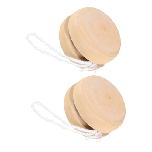 Homoyoyo 2 Stück Teiliges Holz yoyo Unvollendetes DIY Graffiti für Natürliche Holzkugel Robuste Handwerksqualität Kreative Bastelaktivität für Familie und Geburtstag von Homoyoyo