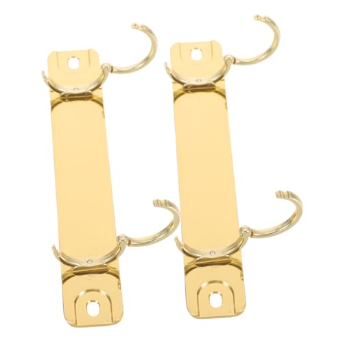 Homoyoyo 2 Stück Teiliges Metall Ringbuch Klemmmechanismus Robuste Binder Clips Universelle O Förmige Buchbinderinge Eleganter Goldener DIY Binder Zubehör für Lose und Notizbücher von Homoyoyo