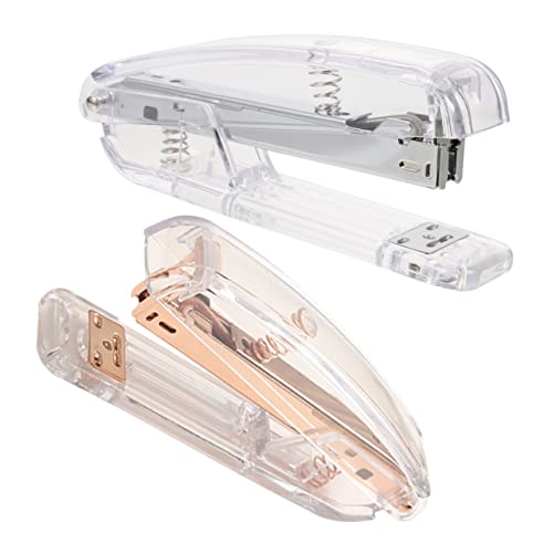 Homoyoyo 2 Stück Teiliges Mini Heftgerät Stabiles Heften Automatische Rückfederung Tragbar Geeignet für Büro Schule Zuhause Edle Roségold und Silber Farben Homoyoyo 2 Stück Teiliges Mini Heftgerät Stabiles Heften Automatische Rückfederung Tragbar Geeignet für Büro Schule Zuhause Edle Roségold und Silber Farben von Homoyoyo