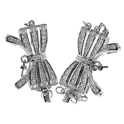 Homoyoyo 2 Stück Teiliges Schmuckverbinder Silber Mehrreihiger Kettenverschluss für Halsketten und Armbänder Praktischer Schmuckverbinder für DIY Schmuckherstellung und Mehrschichtige Homoyoyo 2 Stück Teiliges Schmuckverbinder Silber Mehrreihiger Kettenverschluss für Halsketten und Armbänder Praktischer Schmuckverbinder für DIY Schmuckherstellung und Mehrschichtige von Homoyoyo