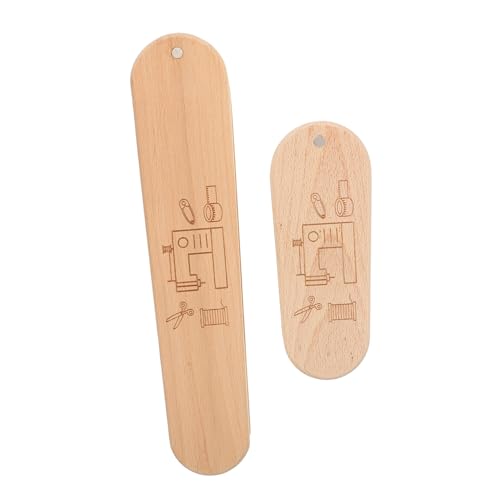 Homoyoyo 2 Stück Teiliges Schneiderklöppel Set mit Maßstab Holzklapper für Stoffen Effektives Bügelwerkzeug für Quilter und Handlich und Langlebig von Homoyoyo