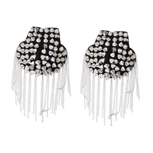 Homoyoyo 2 Stück Teiliges Silbernes Schulterklappen Modischen Quasten Langlebiges Material Auffällige Brosche Schmuck dekoration für Kostüme und Outfits Homoyoyo 2 Stück Teiliges Silbernes Schulterklappen Modischen Quasten Langlebiges Material Auffällige Brosche Schmuck dekoration für Kostüme und Outfits von Homoyoyo