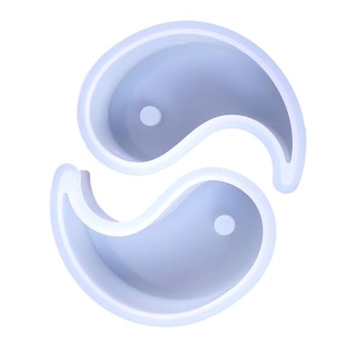 Homoyoyo 2 Stück Teiliges Silikon Kerzenform Tai Chi Motiv Flexible Wiederverwendbare DIY Gießform für Aromatherapie Kerzen Geruchsfreies Langlebiges Material Einfache Handhabung für von Homoyoyo