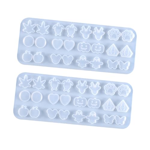 Homoyoyo 2 Stück Teiliges Silikon Ohrstecker Gießform Kreative Ohranhänger DIY Schmuckform Einfach zu Entformen Antihaftbeschichtet Geeignet für Einzigartige Schmuckherstellung Homoyoyo 2 Stück Teiliges Silikon Ohrstecker Gießform Kreative Ohranhänger DIY Schmuckform Einfach zu Entformen Antihaftbeschichtet Geeignet für Einzigartige Schmuckherstellung von Homoyoyo