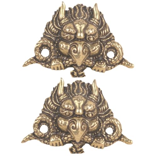 Homoyoyo 2 Stück Teiliges Vintage Messingknöpfe mit Einzigartigem Tibetischem Drachendesign Robuste Metall deko zum Annähen Stilvolle DIY kleiderknöpfe für Handwerk und Lederaccessoires von Homoyoyo