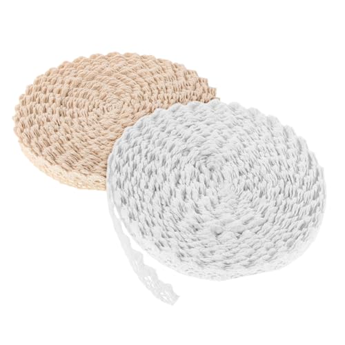 Homoyoyo 2 Stück Teiliges Vintage Spitzenband aus Baumwolle Weiß Bestickte Häkelspitze mit Floralem Muster Filigrane Retro-spitzenborte für Hochzeit Deko DIY Nähen und Bastelprojekte Homoyoyo 2 Stück Teiliges Vintage Spitzenband aus Baumwolle Weiß Bestickte Häkelspitze mit Floralem Muster Filigrane Retro-spitzenborte für Hochzeit Deko DIY Nähen und Bastelprojekte von Homoyoyo