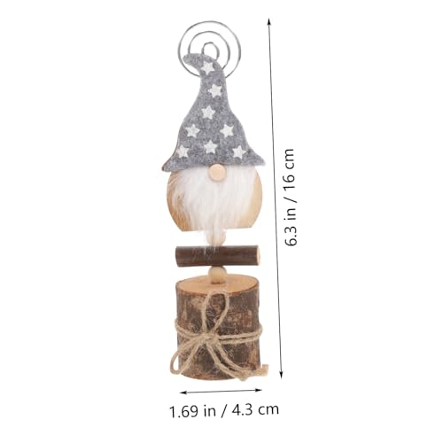 Homoyoyo 2 Stück Teiliges Weihnachts Dekorations mit Lustigen Cartoon Doll Memo Clips Stabile Tischkartenhalter mit Rutsch Boden für Party Hochzeit Geburtstag Shower Gestreift und von Homoyoyo