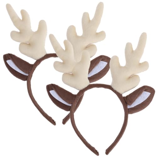 Homoyoyo 2 Stück Teiliges Weihnachts Haarband mit Rentiergeweih Design Weihnachtliche Party Haarschmuck für Erwachsene Festlicher Cosplay Kopfschmuck Cremeweiß Dekoratives Xmas Accessoire Homoyoyo 2 Stück Teiliges Weihnachts Haarband mit Rentiergeweih Design Weihnachtliche Party Haarschmuck für Erwachsene Festlicher Cosplay Kopfschmuck Cremeweiß Dekoratives Xmas Accessoire von Homoyoyo