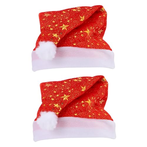 Homoyoyo 2 Stück Teiliges Weihnachtsbaum Hängedekor Stern Weihnachtsmütze Weihnachtsdeko Festlicher Santa Hut für Xmas Feier und Familien Weihnacht von Homoyoyo