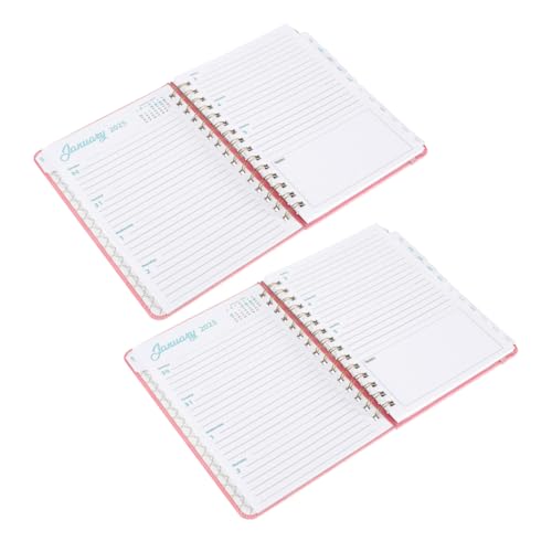 Homoyoyo 2 Stück Teiliges Wochenplaner Notizbuch Dekoratives Terminplaner Notizblock mit Umfangreicher Monats und Wochenübersicht Stilvoller Kalender für Schüler Büro und Effektives von Homoyoyo