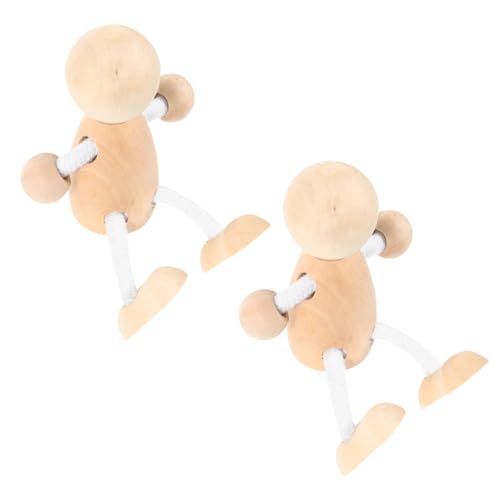 Homoyoyo 2 Stück Unbemalte Holzfiguren DIY Puppen zum Malen Kreative Holzspielzeuge für Unvollendete Figuren für Bastelprojekte und Persönliche Homoyoyo 2 Stück Unbemalte Holzfiguren DIY Puppen zum Malen Kreative Holzspielzeuge für Unvollendete Figuren für Bastelprojekte und Persönliche von Homoyoyo