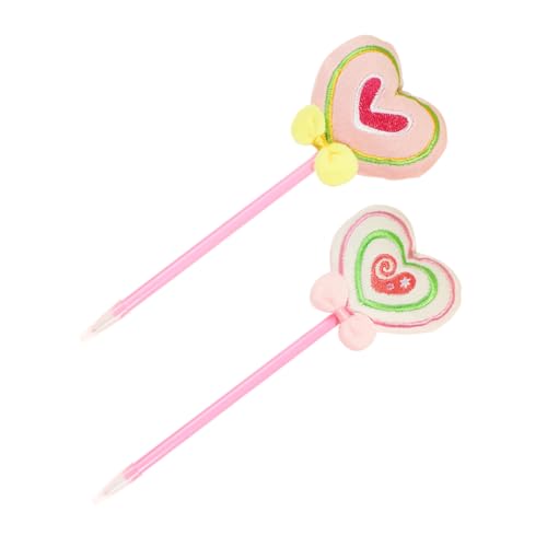 Homoyoyo 2 Stück Valentinstag Kugelschreiber Herzform Glattes Schreiben Romantisches Design Langlebige Schreibstifte Niedliche Geschenkidee für Schüler und Valentinskorb Füller von Homoyoyo