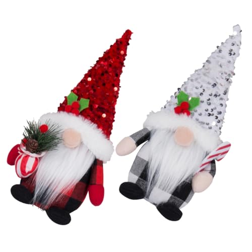 Homoyoyo 2 Stück Weihnachtliche Deko Plüsch Figuren Rot Weiß Tischdekoration Weihnachtsmann Puppen Wohnzimmer Schlafzimmer Geschenkidee Homoyoyo 2 Stück Weihnachtliche Deko Plüsch Figuren Rot Weiß Tischdekoration Weihnachtsmann Puppen Wohnzimmer Schlafzimmer Geschenkidee von Homoyoyo