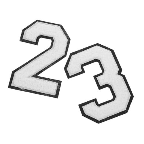 Homoyoyo 2 Stück Weißer Chenille Zahlen Aufnäher zum Aufbügeln Bestickte Nummern Patches für Sporthüte Jeans Socken Waschbare DIY Kleidung Reparaturflicken Langlebige Teamuniform Zubehör Homoyoyo 2 Stück Weißer Chenille Zahlen Aufnäher zum Aufbügeln Bestickte Nummern Patches für Sporthüte Jeans Socken Waschbare DIY Kleidung Reparaturflicken Langlebige Teamuniform Zubehör von Homoyoyo