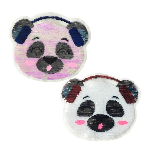 Homoyoyo 2 Stück Wendbare Panda Aufnäher mit Farbwechsel Pailletten Bestickte Applikationen aus Langlebige Cartoon Ohrhörer Patches für Kleidung und DIY Dekoration Homoyoyo 2 Stück Wendbare Panda Aufnäher mit Farbwechsel Pailletten Bestickte Applikationen aus Langlebige Cartoon Ohrhörer Patches für Kleidung und DIY Dekoration von Homoyoyo