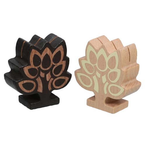 Homoyoyo 2 Stücke Holz Nachricht Box Tisch Stehen Name Halter Hochzeit Empfang Etiketten Ort Foto Mini Geburtstag Zeichen Plaque Gruß Bild Party von Homoyoyo