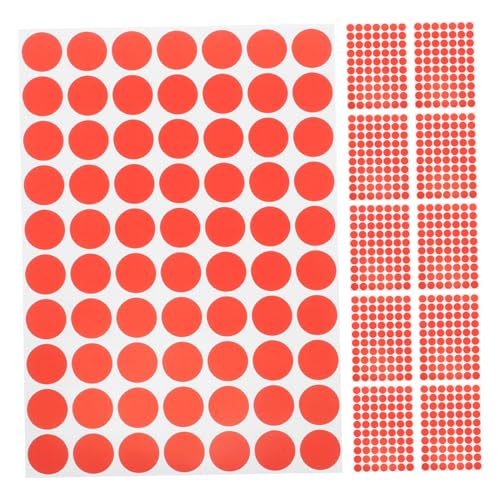 Homoyoyo 20 Blatt Etikett Kreisaufkleberpunkt Mini-Punkt-Aufkleber kleine farbige Punktaufkleber Aufkleber mit rundem Schild entfernbare Punktaufkleber runde Aufkleber PVC Orange von Homoyoyo
