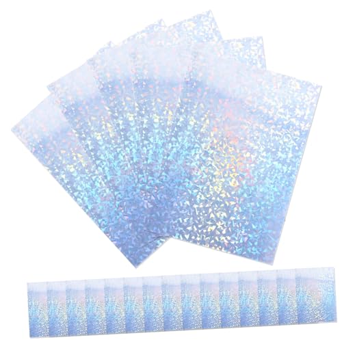 Homoyoyo 20 Blatt Holographisches Bedruckbares Aufkleberpapier Selbstklebend Glänzend Kompatibel mit Tintenstrahl und Laserdruckern Vielseitig für DIY Sticker Transferfolie und von Homoyoyo