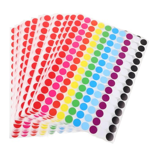 Homoyoyo 20 Blatt Klebepunkte Selbstklebende Kreisetiketten zum Beschriften Farbige Aufkleber für Markierung Farbcodierung Sortieren und Organisieren in Büro Schule Haushalt Homoyoyo 20 Blatt Klebepunkte Selbstklebende Kreisetiketten zum Beschriften Farbige Aufkleber für Markierung Farbcodierung Sortieren und Organisieren in Büro Schule Haushalt von Homoyoyo