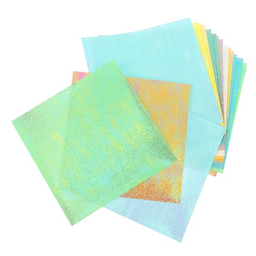 Homoyoyo 20 Blatt Schimmerndes Origami papier Buntes Perlmuttfarbenes Faltpapier für Anfänger Vielseitig für DIY Bastelprojekte Winterdeko und Kreative Papierkunst von Homoyoyo
