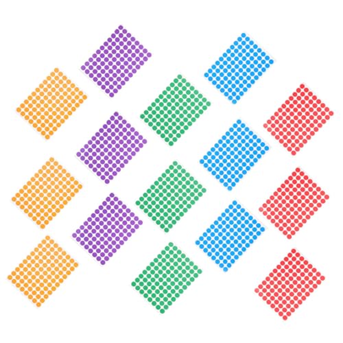 Homoyoyo 20 Blatt Selbstklebende Farbige Runde Etiketten Aufkleber Bunte Punkt Sticker für Namensetiketten Klassifizierung und Markierung Farben Mix für Schule Büro Haushalt von Homoyoyo