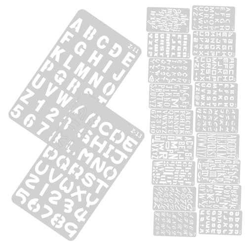 Homoyoyo 20 Blatt Teiliges Buchstabenschablonen aus Pet Kunststoff Wiederverwendbare Malvorlagen für DIY Bastelprojekte Handliche Stencils für Wand Spray und Scrapbook Malerei Homoyoyo 20 Blatt Teiliges Buchstabenschablonen aus Pet Kunststoff Wiederverwendbare Malvorlagen für DIY Bastelprojekte Handliche Stencils für Wand Spray und Scrapbook Malerei von Homoyoyo