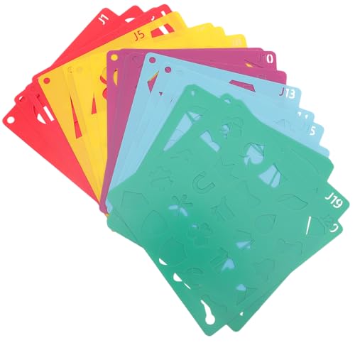 Homoyoyo 20 Blatt Teiliges Geometrisches Schablonen Pet für DIY Malerei Wiederverwendbare Malvorlagen für Graffiti und Kreative Bastelprojekte von Homoyoyo