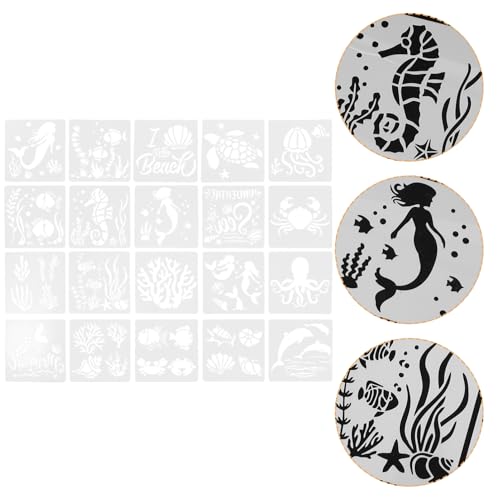 Homoyoyo 20 Blatt Teiliges Meeresschablonen Wiederverwendbare Malvorlagen für Holz DIY Basteln mit Acrylfarbe Meerestiere Kreative Zeichenschablonen für Wand Möbel Scrapbooking Homoyoyo 20 Blatt Teiliges Meeresschablonen Wiederverwendbare Malvorlagen für Holz DIY Basteln mit Acrylfarbe Meerestiere Kreative Zeichenschablonen für Wand Möbel Scrapbooking von Homoyoyo