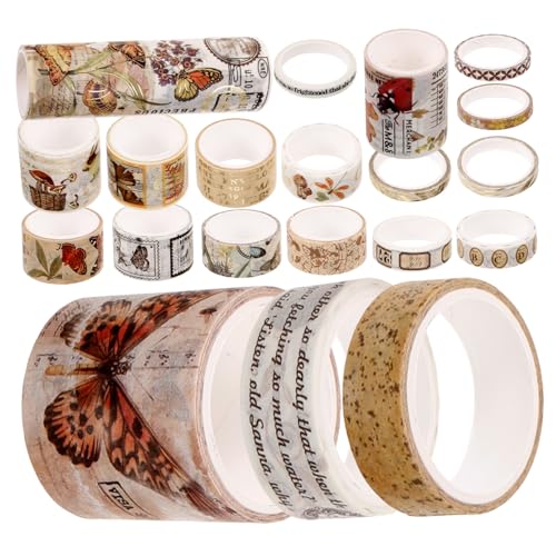 Homoyoyo 20 Rollen Vintage Washi Tape DIY Klebeband für Scrapbooking Planer Journaling Dekoratives Selbstklebendes Leicht Abreißbares Bastelband mit Klaren Mustern Rückstände Langanhaltend Homoyoyo 20 Rollen Vintage Washi Tape DIY Klebeband für Scrapbooking Planer Journaling Dekoratives Selbstklebendes Leicht Abreißbares Bastelband mit Klaren Mustern Rückstände Langanhaltend von Homoyoyo