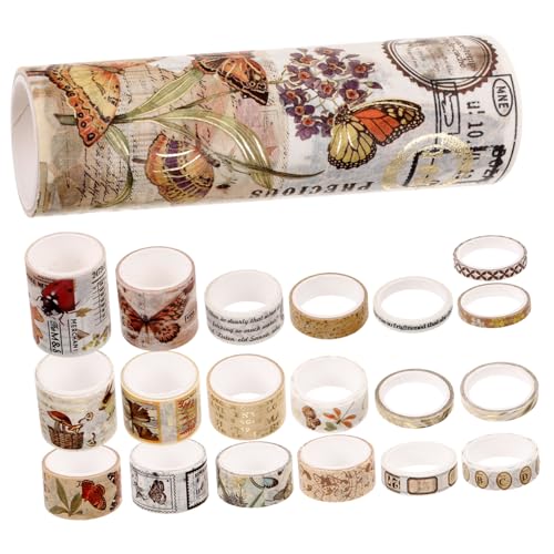 Homoyoyo 20 Rollen Vintage Washi Tape Dekoratives DIY Bastelband mit Filigranen Mustern Selbstklebend Vielseitig für Scrapbooking Geschenkverpackung und Notizbuchgestaltung Handliches Retro Homoyoyo 20 Rollen Vintage Washi Tape Dekoratives DIY Bastelband mit Filigranen Mustern Selbstklebend Vielseitig für Scrapbooking Geschenkverpackung und Notizbuchgestaltung Handliches Retro von Homoyoyo