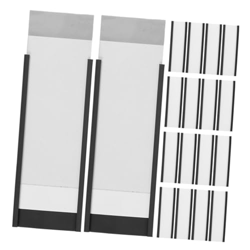 Homoyoyo 20 Sets Magnetische Etikettenhalter, C-kanal-namensschild Mit Transparenten Kunststoffschutzfolien Und Weißen Papiereinlagen Für Aktenschrankregal, Werkzeugkasten, Schublade von Homoyoyo