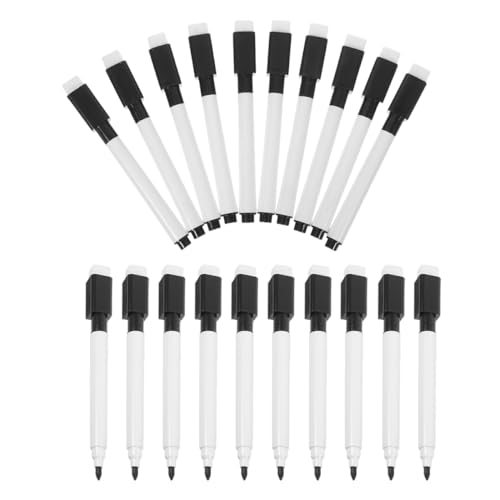 Homoyoyo 20 Stück Abwischbare Whiteboard Marker mit Radiergummi Wasserfeste Vielseitige Stifte für und Zeichnen und Markieren von Homoyoyo