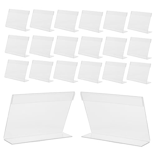 Homoyoyo 20 Stück Acryl Preisschildhalter Form Transparenter Stabiler Preisschildständer für Supermarkt Platzsparend Wiederverwendbar Klarer Etikettenhalter für Buffet Kühlregal und Theke Homoyoyo 20 Stück Acryl Preisschildhalter Form Transparenter Stabiler Preisschildständer für Supermarkt Platzsparend Wiederverwendbar Klarer Etikettenhalter für Buffet Kühlregal und Theke von Homoyoyo