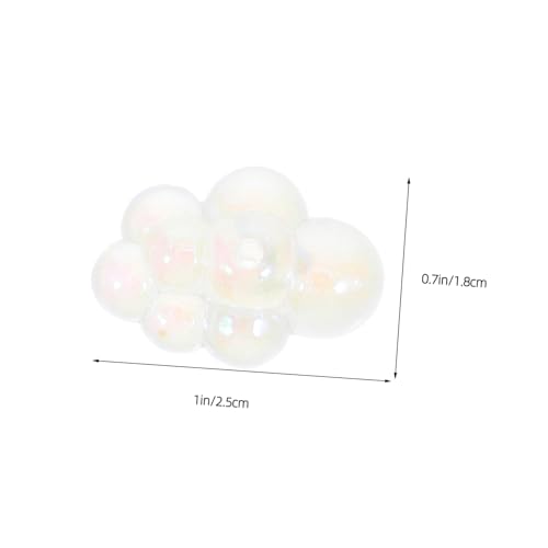 Homoyoyo 20 Stück Acryl Wolkenperlen Uv-beständig Leicht Langlebig Wolken Spacer Charms für DIY Schmuckherstellung Armband Halskette Ohrringe Zubehör von Homoyoyo